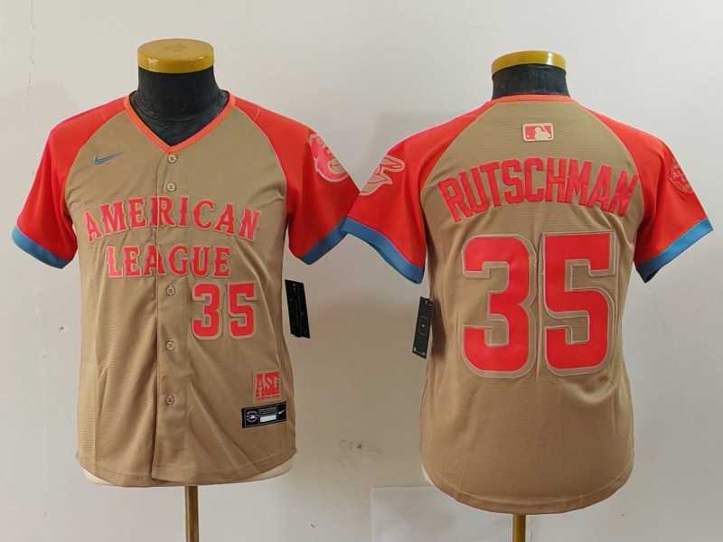 Youth Baltimore Orioles #35 Adley Rutschman Number Cream 2024 All Star Limited Stitched Jersey-0